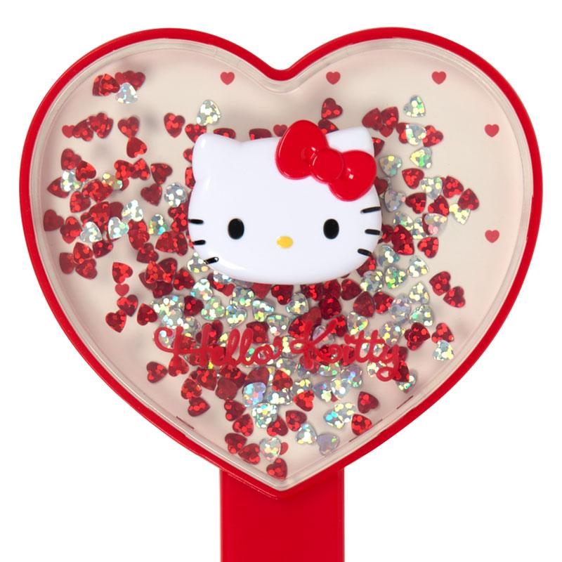 SANRIO | Hello Kitty Hand Mirror 100×15×155mm (Sparkling Sequins Heart Shaped)