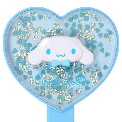 SANRIO | Cinnamoroll Hand Mirror 100×15×155mm (Sparkling Sequins Heart Shaped)