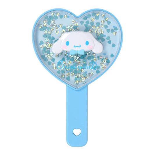SANRIO | Cinnamoroll Hand Mirror 100×15×155mm (Sparkling Sequins Heart Shaped)