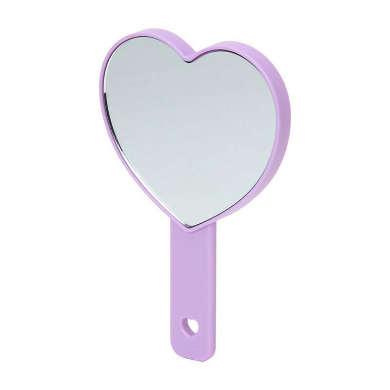SANRIO | Kuromi Hand Mirror 100×15×155mm (Sparkling Sequins Heart Shaped)