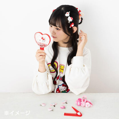 SANRIO | Cinnamoroll Hand Mirror 100×15×155mm (Sparkling Sequins Heart Shaped)