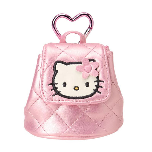 SANRIO | Hello Kitty Mini Pouch with Carabiner Backpack Style Pink 85×60×100mm (Miniature Quilt)
