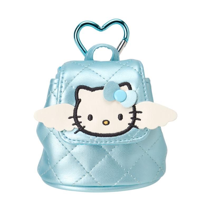 SANRIO | Hello Kitty Mini Pouch with Carabiner Backpack Style Blue 85×60×100mm (Miniature Quilt)