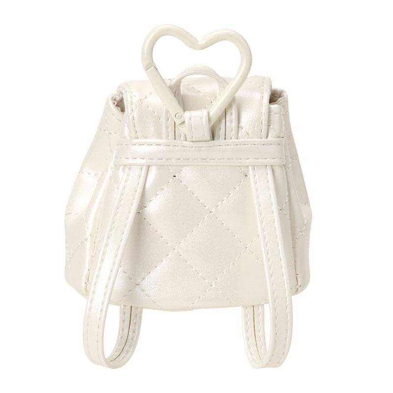 SANRIO | Hello Kitty Mini Pouch with Carabiner Backpack Style White 85×60×100mm (Miniature Quilt)
