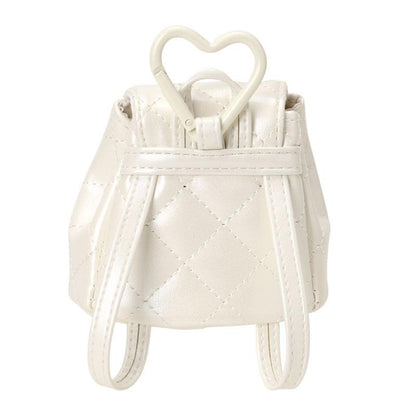 SANRIO | Hello Kitty Mini Pouch with Carabiner Backpack Style White 85×60×100mm (Miniature Quilt)