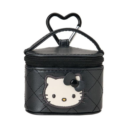SANRIO | Hello Kitty Mini Accessory Case Vanity-Shaped Keychain Black 75×45×80mm (Miniature Quilt)