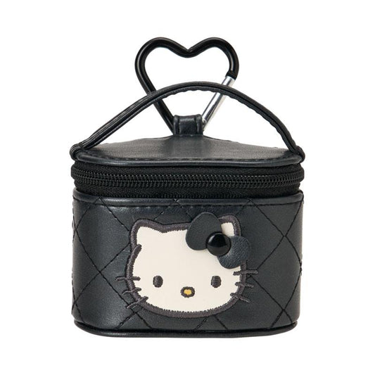 SANRIO | Hello Kitty Mini Accessory Case Vanity-Shaped Keychain Black 75×45×80mm (Miniature Quilt)