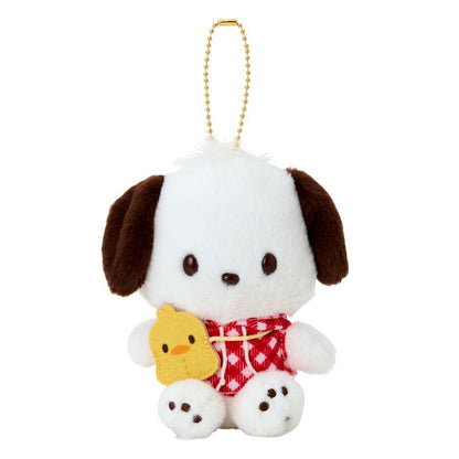 SANRIO | Mascot Holder Bag Charm Keychain 120×80×140mm (Pochacco Loves Pee-chans - Happy Birthday)