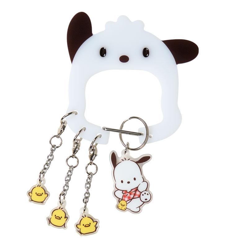 SANRIO | Acrylic Carabiner Keychain  80×10×80mm (Pochacco Loves Pee-chans)