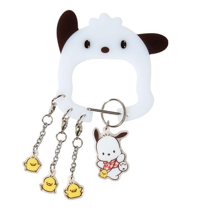 SANRIO | Acrylic Carabiner Keychain  80×10×80mm (Pochacco Loves Pee-chans)