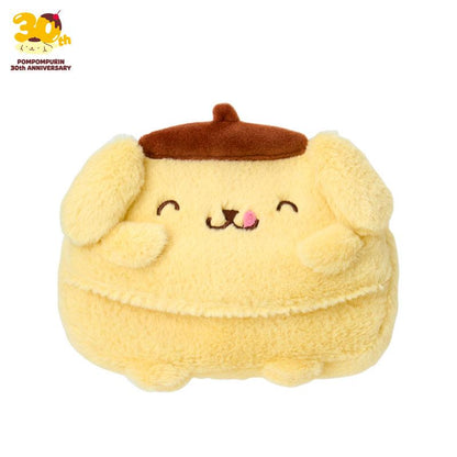SANRIO | PomPomPurin Pom Pom Purin  Fluffy Pouch 150x20x110mm (Full And Happy Pudding 30th anniversary)