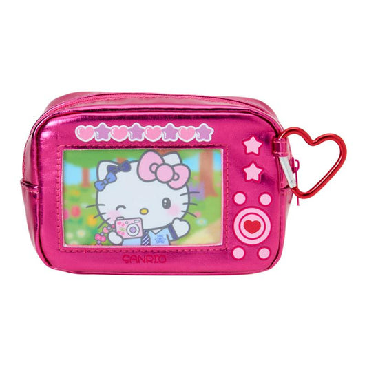 SANRIO | Hello Kitty Metallic Pouch with Carabiner 125x55x85mm (Academy Sparkling Journey)
