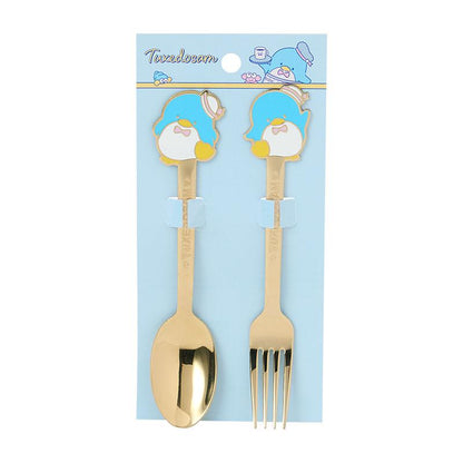 SANRIO | Tuxedo Sam Tuxedosam Spoon & Fork Set 90x90x140mm (Cafe Design)