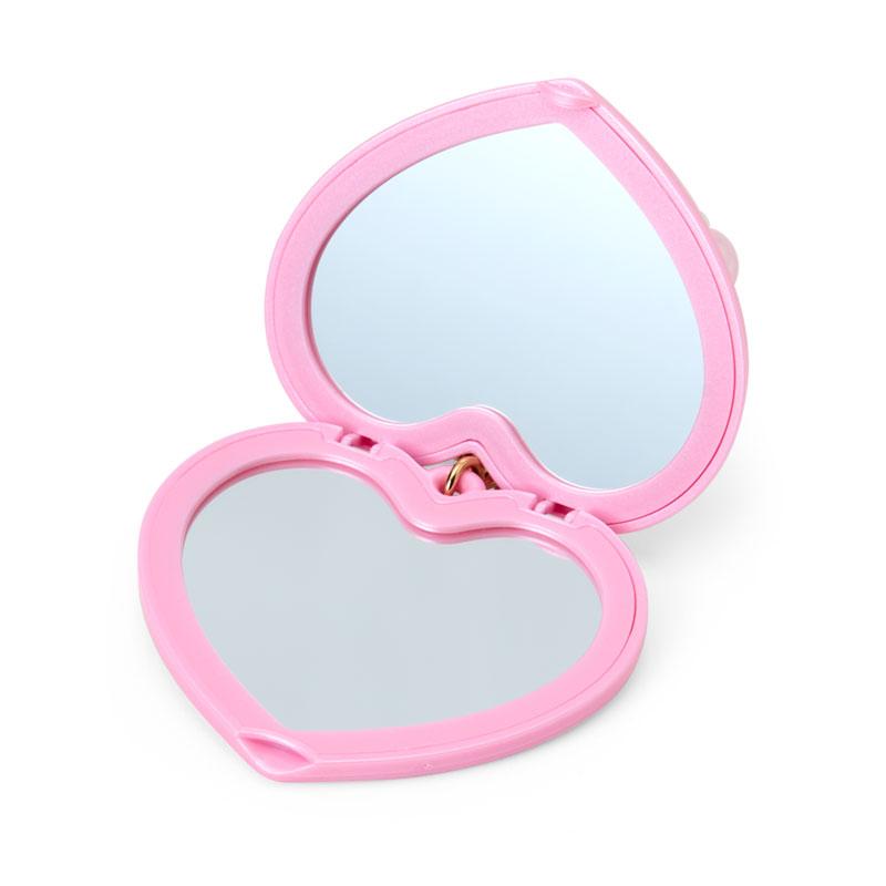 SANRIO | My Melody Heart-Shaped Compact Mirror with Bead Charm 70x18x60mm (Elegant Quilted)