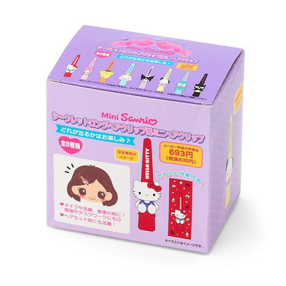 SANRIO | Secret Long Hair Clip Style Mini Hair Clip Blind Box 10x10x60mm (Mini Sanrio Celebrating Shop 55th Anniversary)