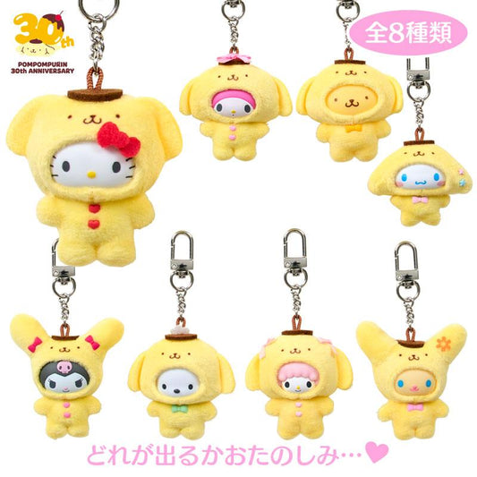 SANRIO | Pompompurin Secret Chibitto Series Keychain Charm Blind Box 48x37x65mm (Pompompurin 30th Anniversary Shop Exclusive)