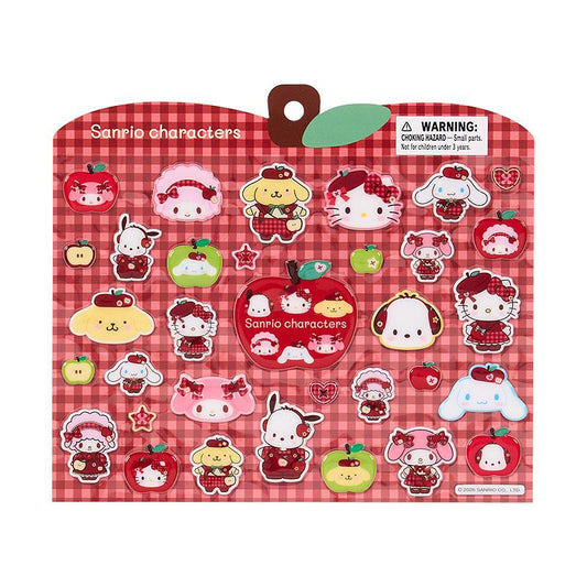 SANRIO | Crystal Stickers 205×2×175mm (Autumn Apple Gingham Red)