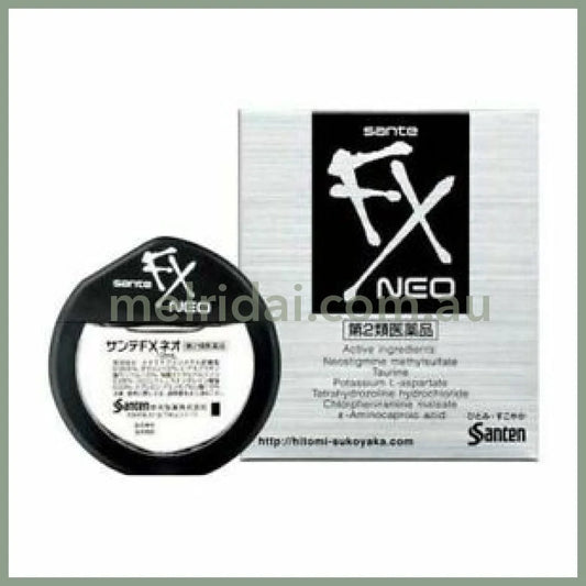 Santen | Fx Neo Eye Drops 12Ml 参天制药 银色清凉眼药水/滴眼液 缓解眼涩眼疲劳