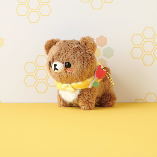 SAN-X | Mascot Holder Bag Charm Hanging Plush Toys 80×100×95mm (Chairoikoguma Honey Exploration Team)