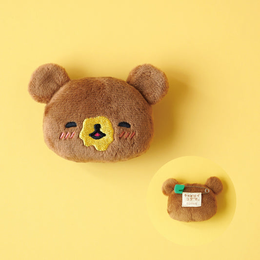 SAN-X | Plush Badge (Chairoikoguma Honey Exploration Team)