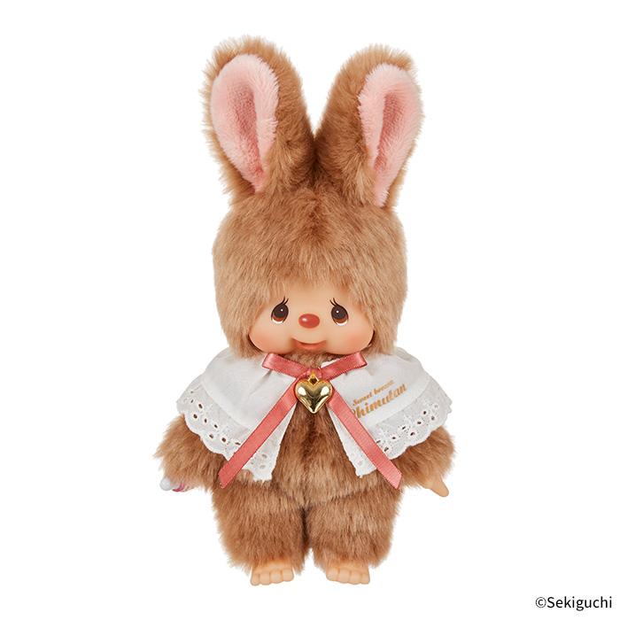 Monchhichi | Sweet Brown Chimtan S Rabbit Plush Toy Plush Doll H24×W12×D8.5cm