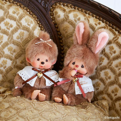 Monchhichi | Sweet Brown Chimtan S Rabbit Plush Toy Plush Doll H24×W12×D8.5cm
