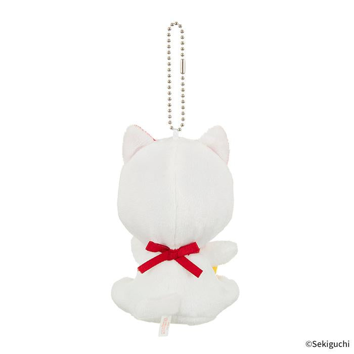 Monchhichi | Plush Keychain Bag Charm H12×W7.5×D6.5cm (Lucky Cat)