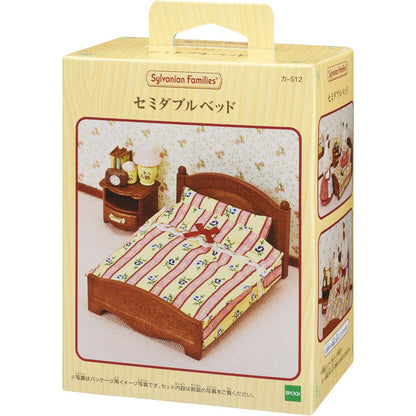 【JP】Sylvanian Families | Furniture Semi-Double Bed Set W97 x H128 x D61 mm