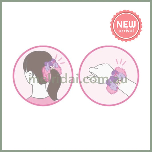 Shinako 475 x Monchhichi | Plush Scrunchie (Purple Harajuku Style)