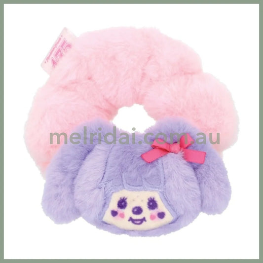 Shinako 475 x Monchhichi | Plush Scrunchie (Purple Harajuku Style)