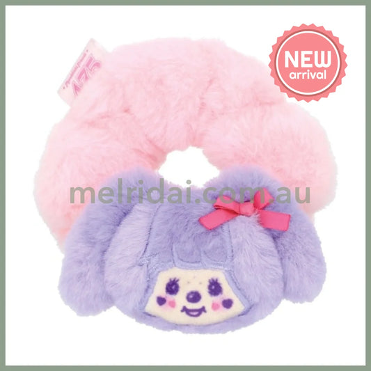 Shinako 475 x Monchhichi | Plush Scrunchie (Purple Harajuku Style)