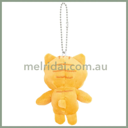 SKATER | Cat Plush Keychain with ball chain Mascot Holder 75×50×160mm (Orange)