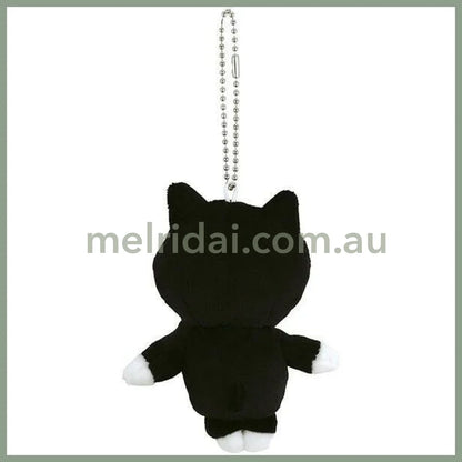 SKATER | Cat Plush Keychain with ball chain Mascot Holder 75×50×160mm (Tuxedo)