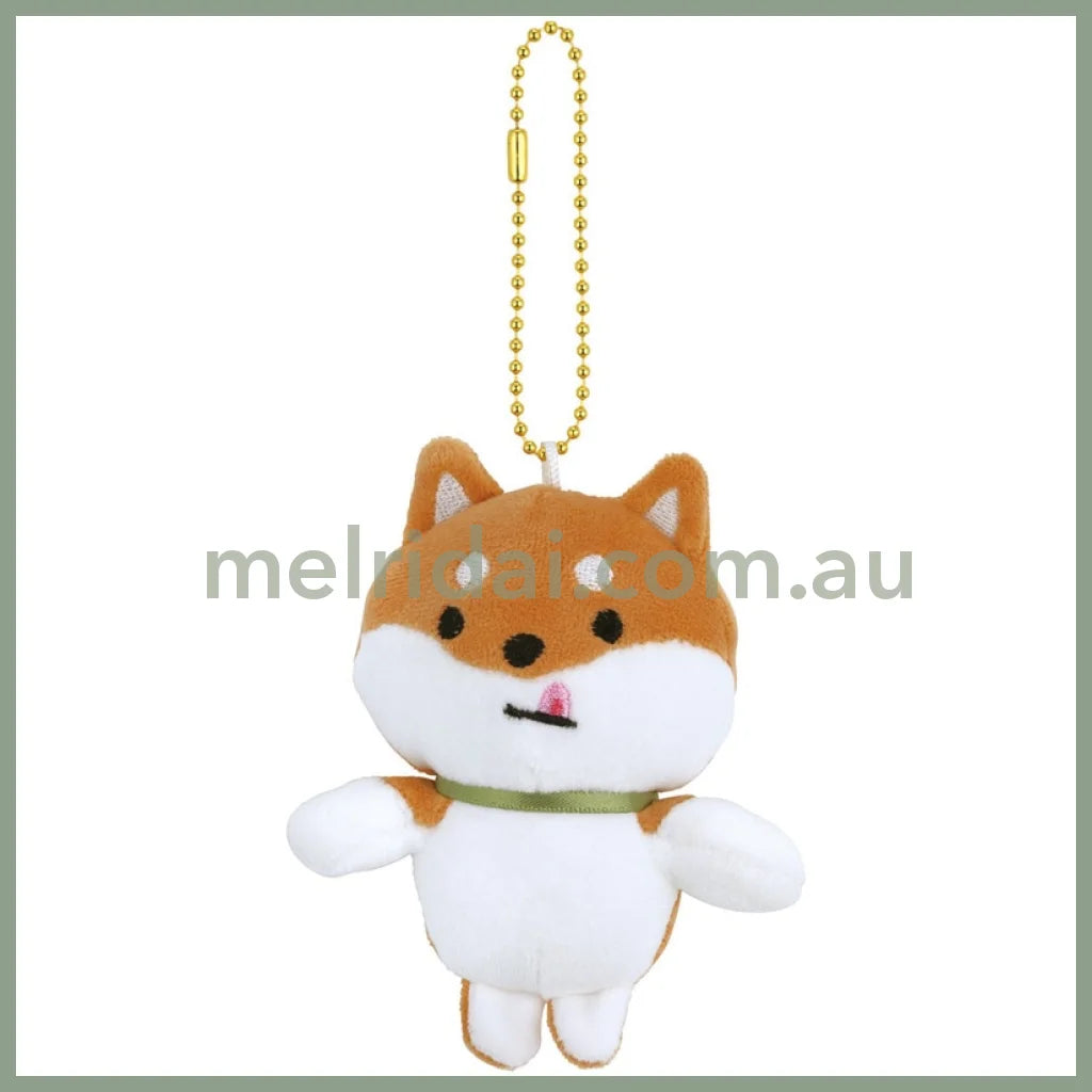 SKATER | Dog Plush Keychain with ball chain Mascot Holder 75×50×160mm (Shiba)
