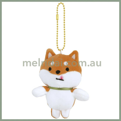 SKATER | Dog Plush Keychain with ball chain Mascot Holder 75×50×160mm (Shiba)