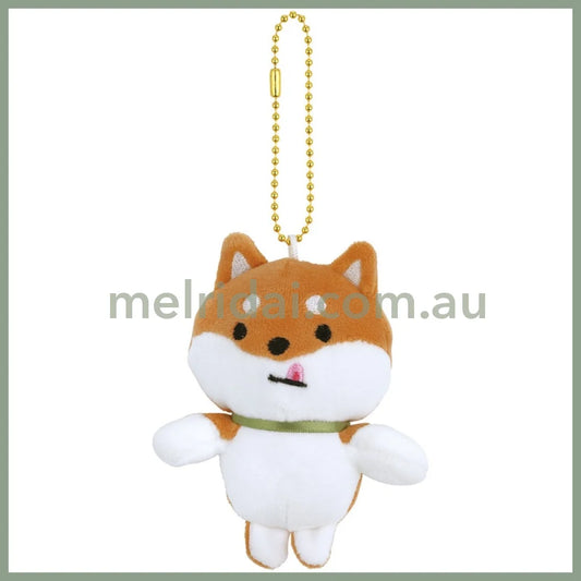 SKATER | Dog Plush Keychain with ball chain Mascot Holder 75×50×160mm (Shiba)