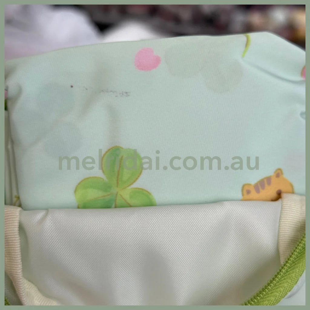 【Slightly Flawed】 Sanrio | Pom Purin Foldable Eco Bag Keychain H340×W480Mm (Four Leaf Clover)
