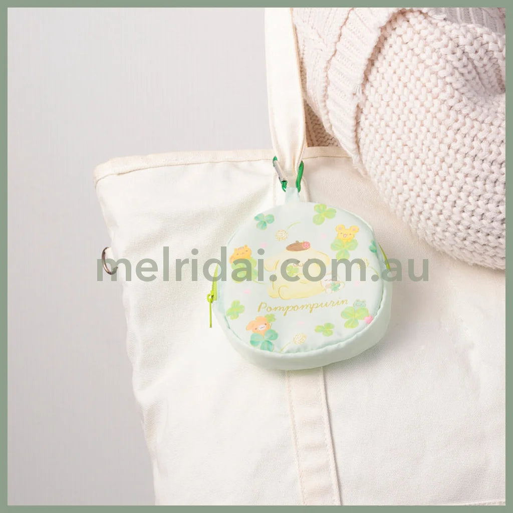 Sanrio | Pom Purin Foldable Eco Bag Keychain H340×W480Mm (Four Leaf Clover)