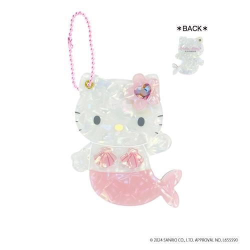 SANRIO | Hello Kitty Shell Mirror Keychain H77×W65×D10 (Mermaid - Pink)