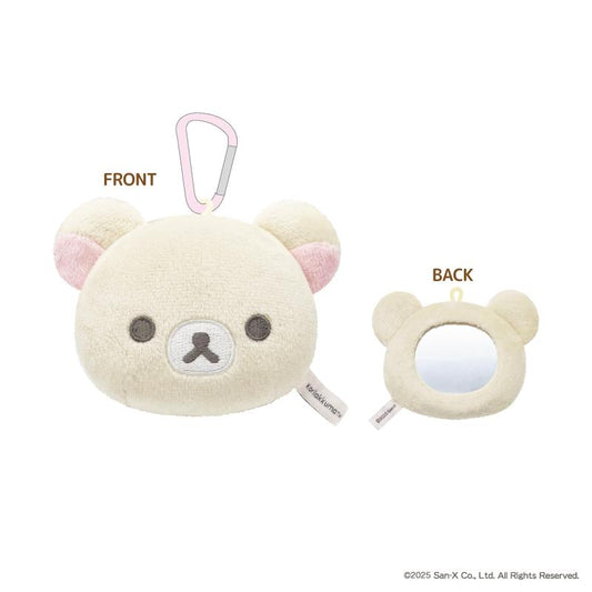 SAN X | Korilakkuma Fluffy Mirror Mascot Keychain Bag Charm 90 x 112 x 45mm