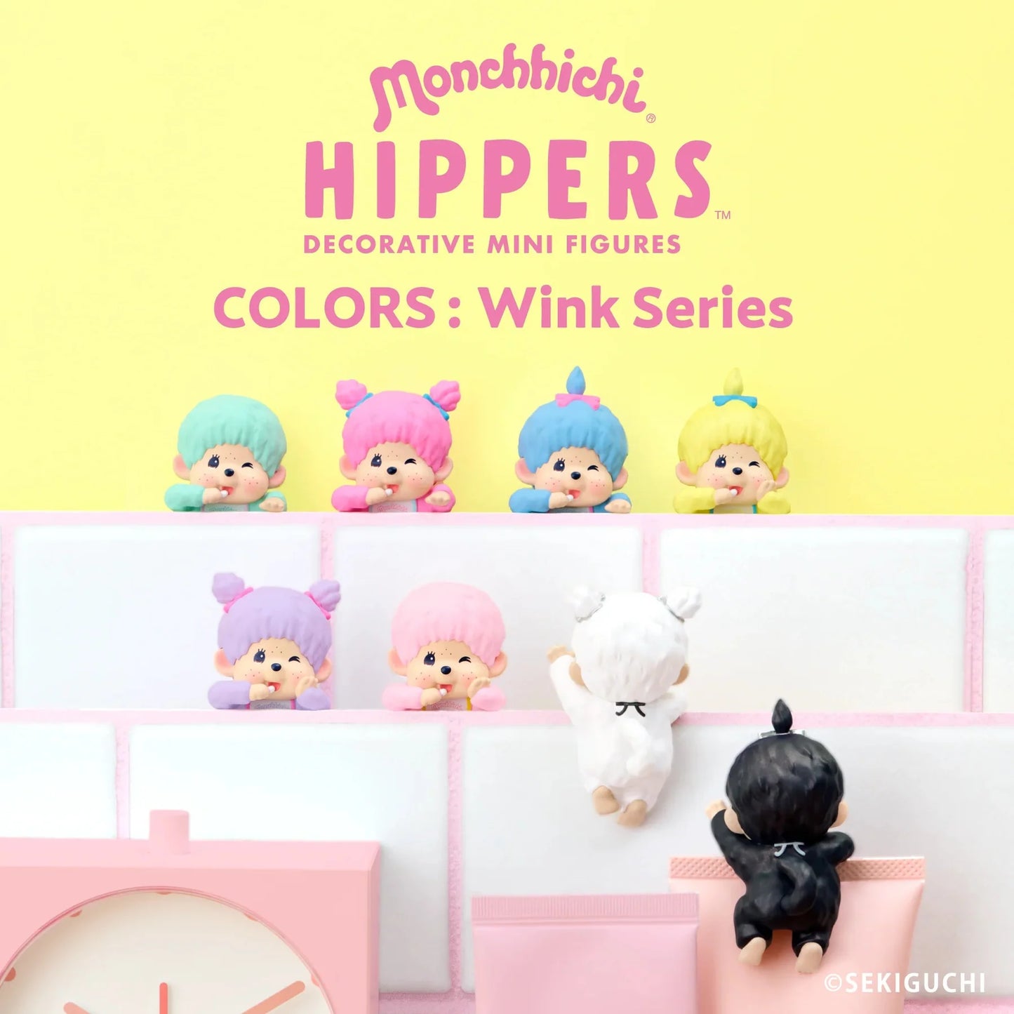 Sonny Angel Hippers Monchhichi Colors Wink Series Blind Box (Shipped Randomly)