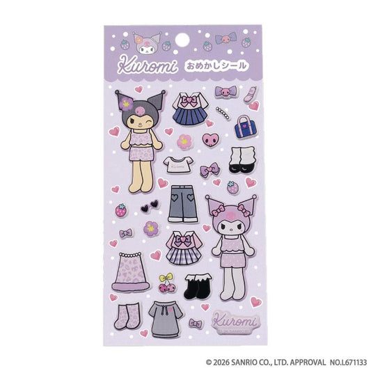 SANRIO | Kuromi MM KU KT Dress-Up Stickers 68×48×6mm (Gogo Gal Collection)