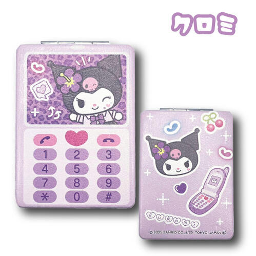SANRIO | Kuromi Foldable Mirror Ｈ8.5×Ｗ6cm (Gal Series)