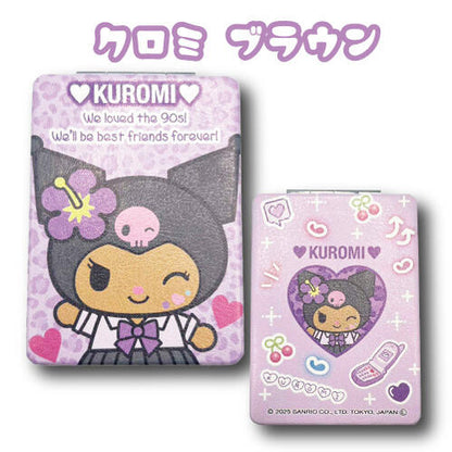 SANRIO | Kuromi Foldable Mirror Ｈ8.5×Ｗ6cm (Gal Series- Tan)