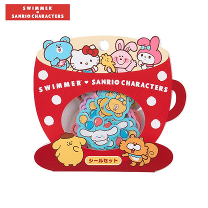 Sanrio x SWIMMER | Stickers Set 80 Stickers W11 x H10 x D0.3 cm