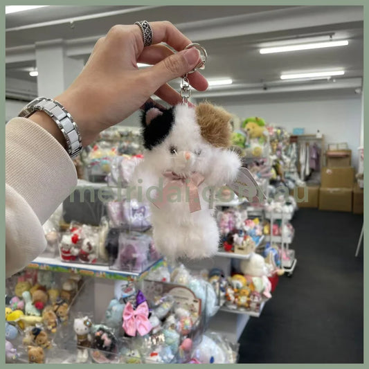 STREAM | TWIN Animal Mascot Holder Plush Keychain 13cm Approx. (Cat - Calico)