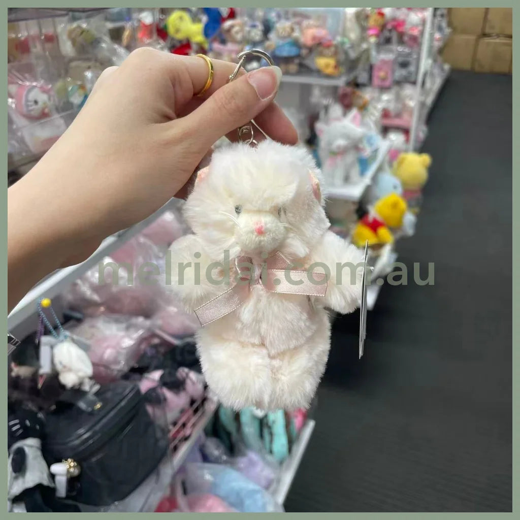 STREAM | TWIN Animal Mascot Holder Plush Keychain 13cm Approx. (White Cat)