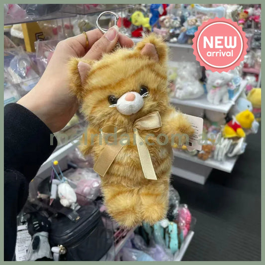 STREAM | TWIN Animal Mascot Holder Plush Keychain L 18cm Approx. (Orange Cat)