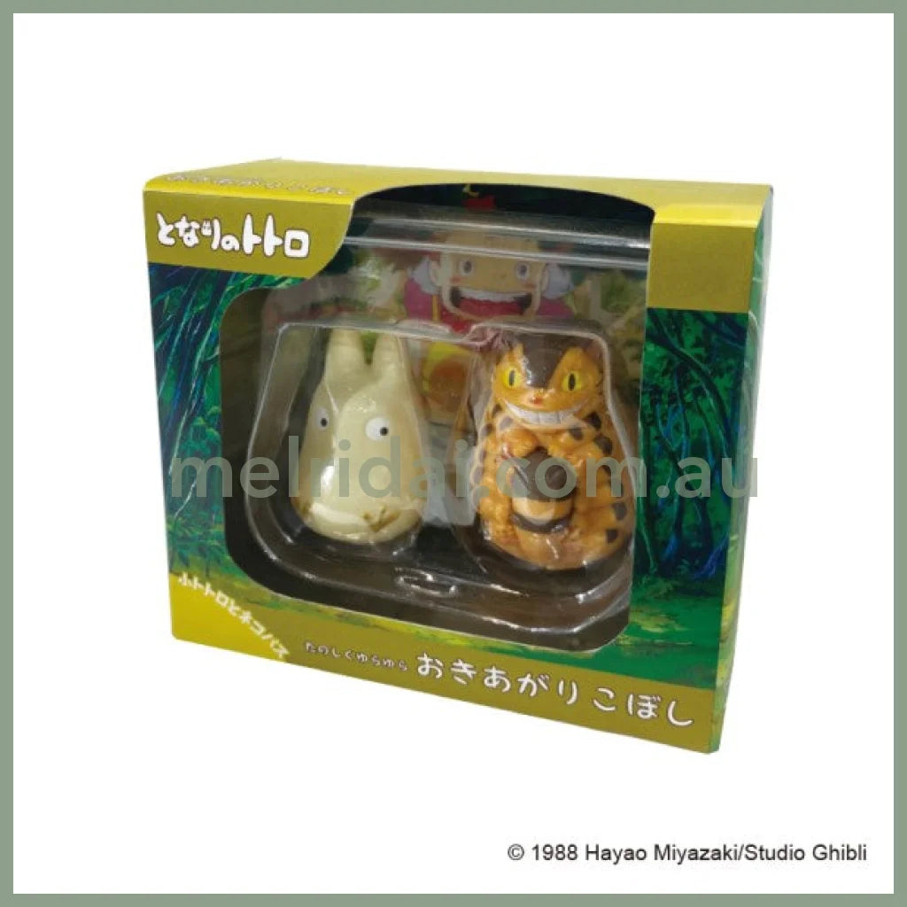 Studio Ghibli | Fun swaying roly-poly toy / White Totoro and Cat Bus 63mm & 65mm (My Neighbor Totoro)