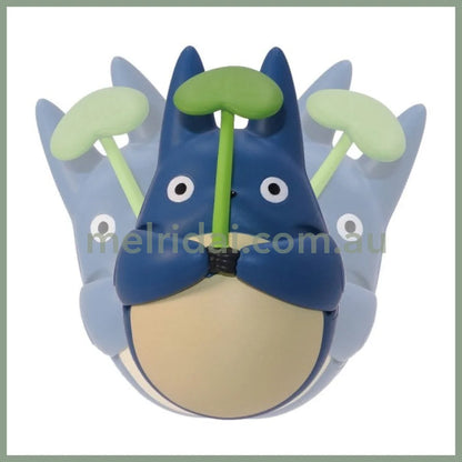 Studio Ghibli | Round Bottomed Figurine Middle Totoro with Leaf! Dondoko Blue Totoro H58 mm (My Neighbor Totoro)